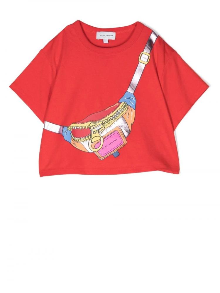 Marc Jacobs Kids - belt bag-print cotton T-shirt