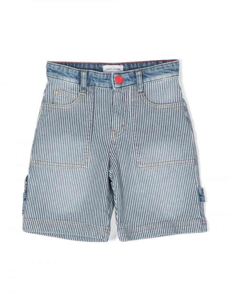 Marc Jacobs Kids - stripe-pattern denim bermuda shorts