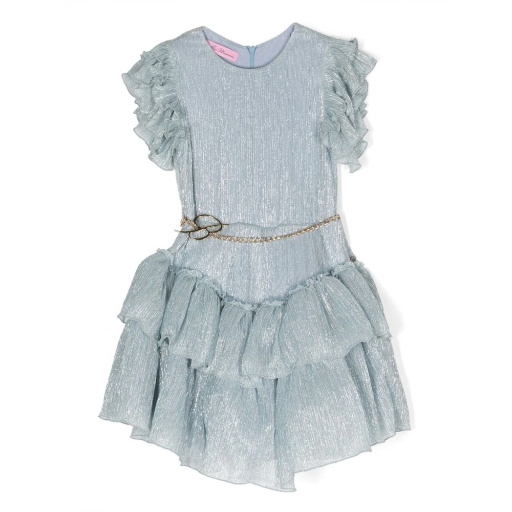Miss Blumarine Kids - glittery layered dress