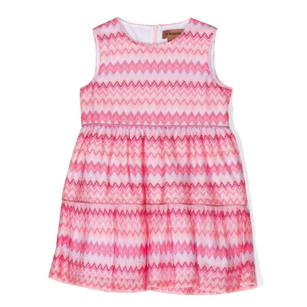Missoni Kids - panelled zigzag-print dress