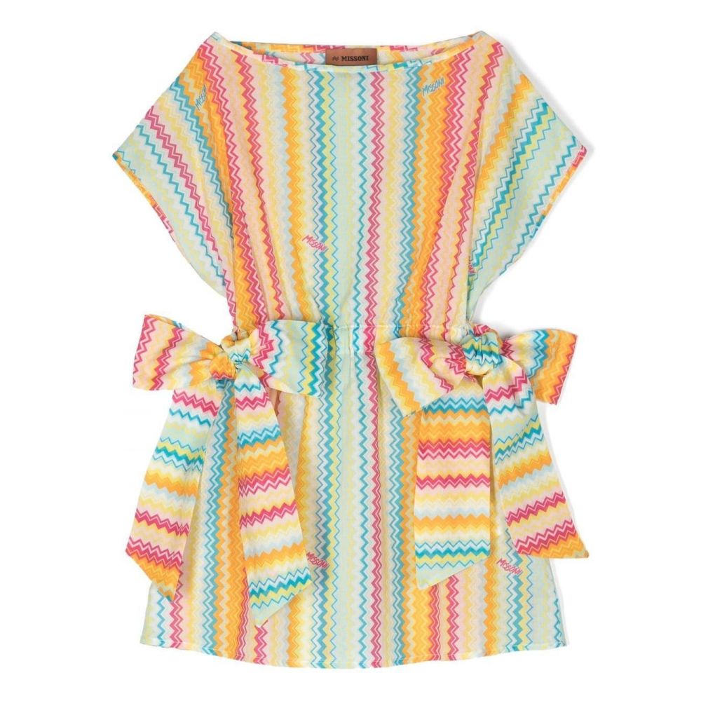 Missoni Kids - zig zag-print cotton mini dress