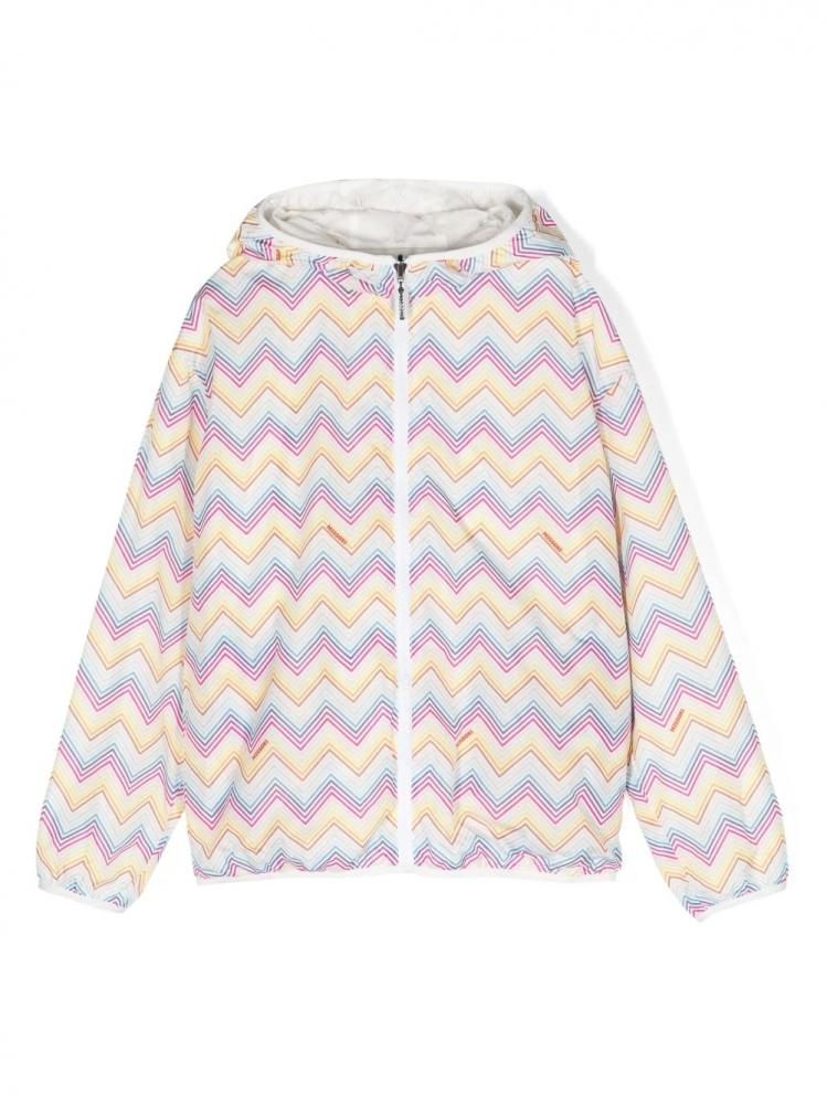 Missoni Kids - zigzag-print reversible hoodie