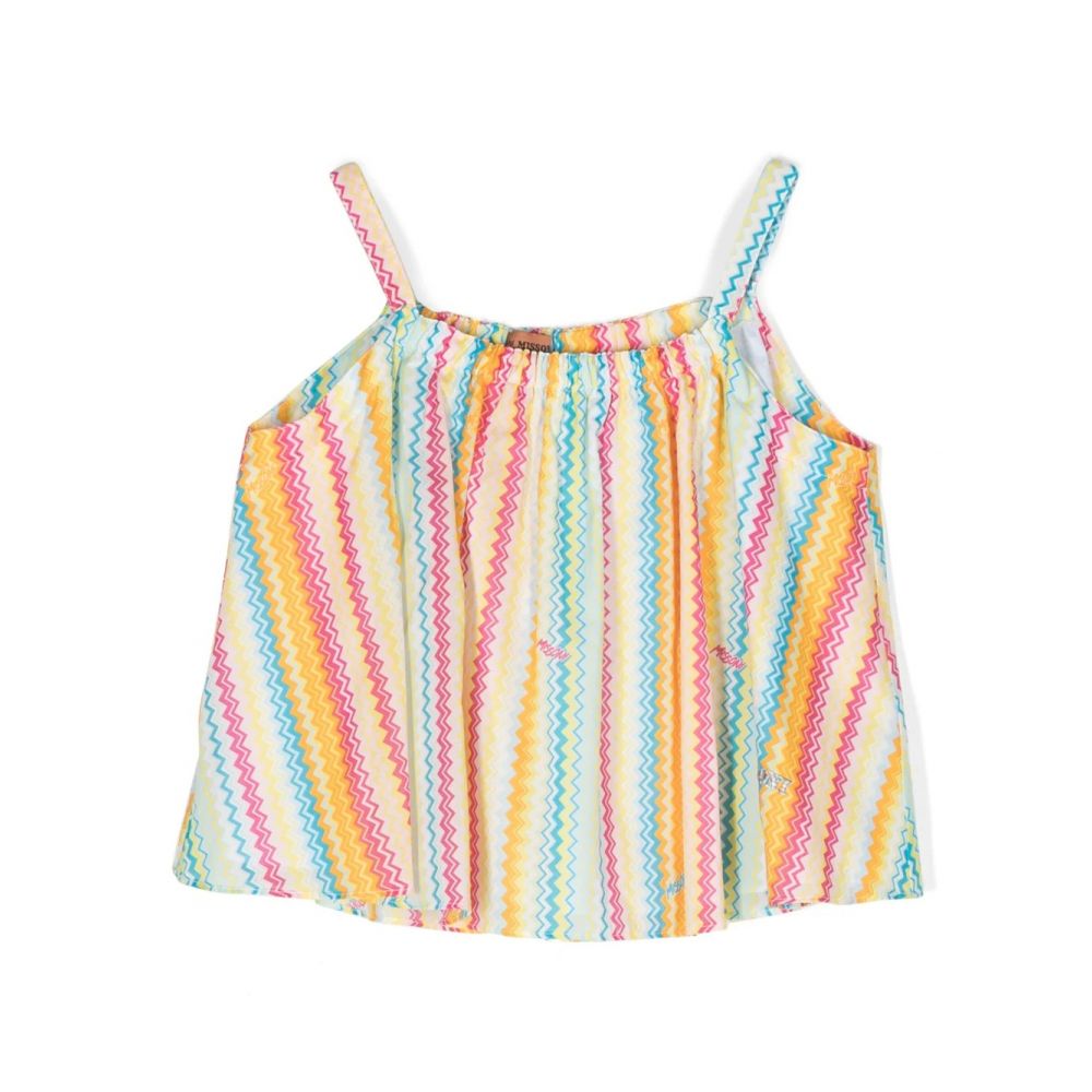 Missoni Kids - zigzag-print sleeveless top
