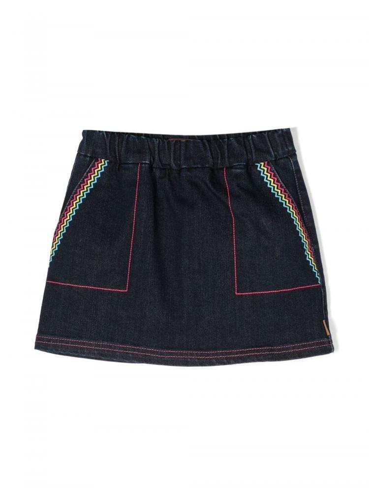 Missoni Kids - zigzag-embroidered skirt