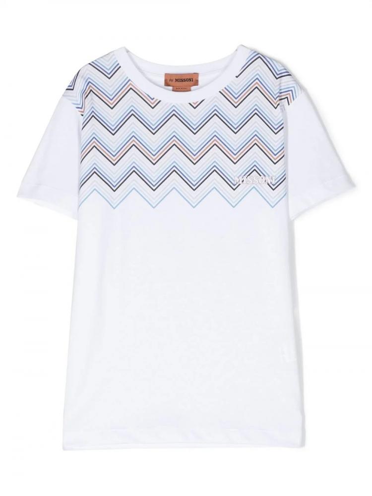 Missoni Kids - zigzag-print cotton T-shirt