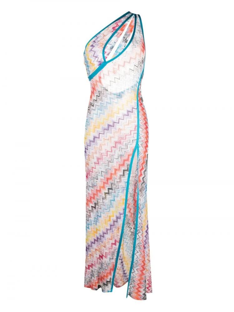 Missoni Mare - zigzag one-shoulder beach dress