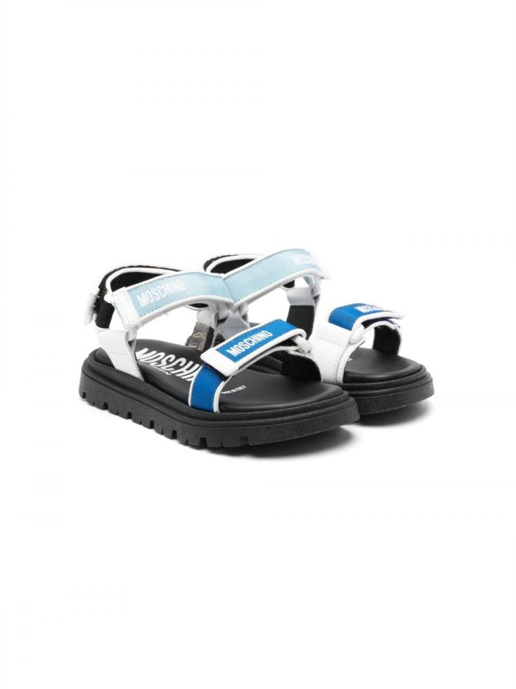 Moschino Kids - logo-print touch-strap sandals