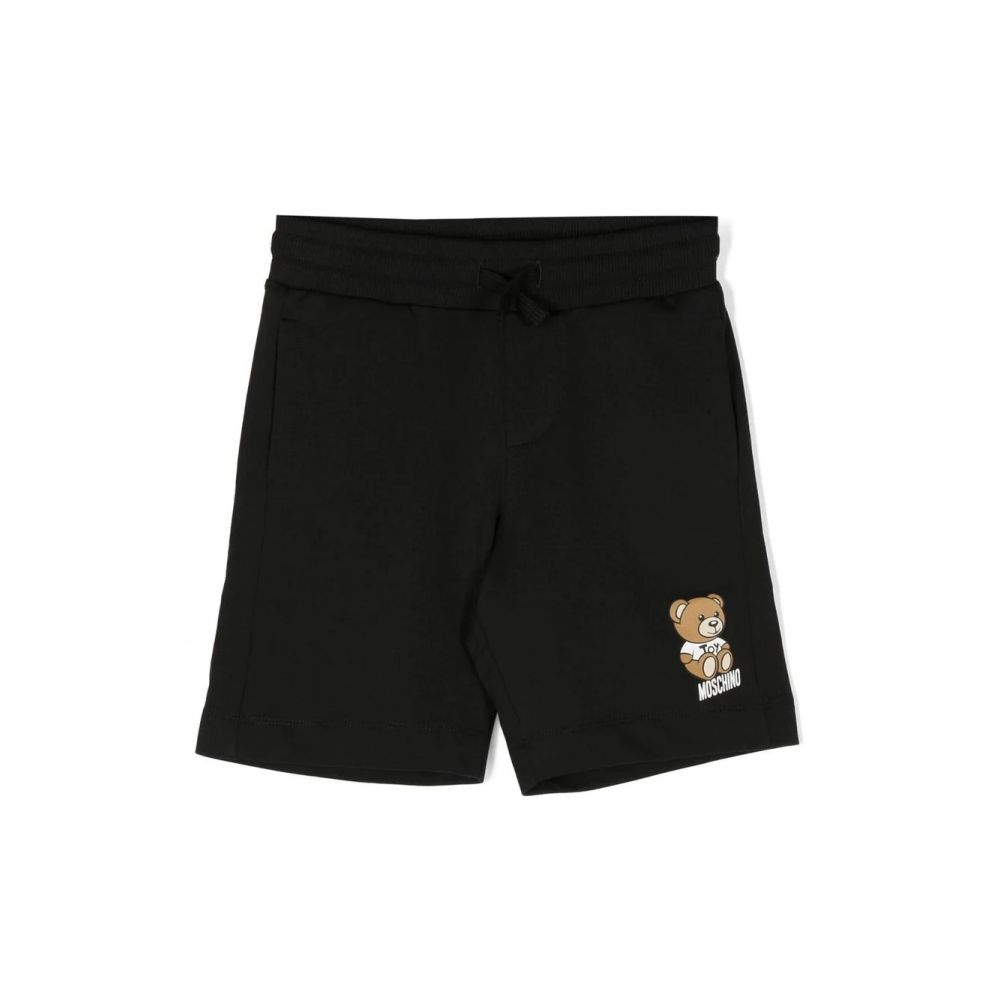 Moschino Kids - Teddy Bear cotton track shorts