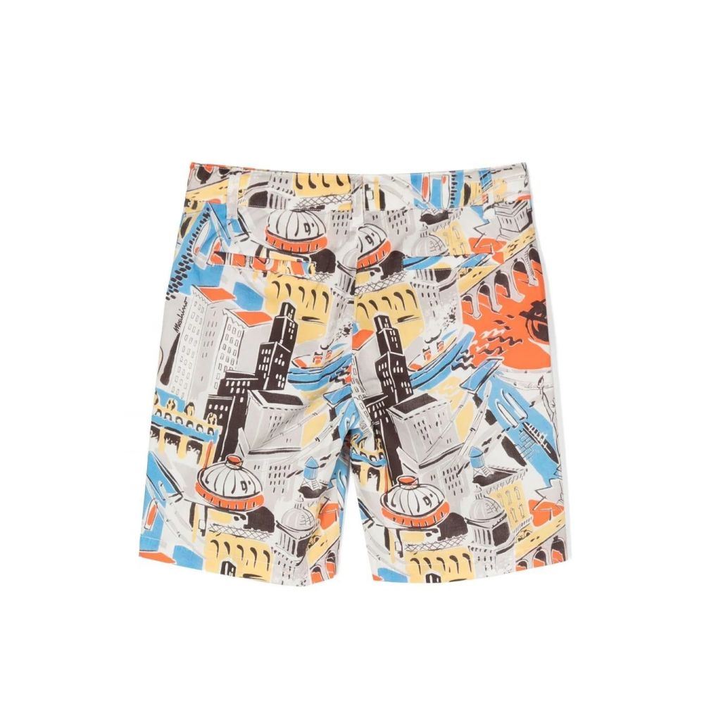 Moschino Kids - graphic-print Bermuda shorts