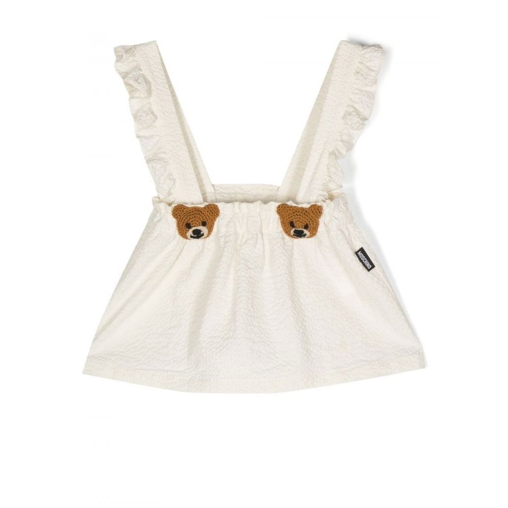 Moschino Kids - knitted-teddy smock dress
