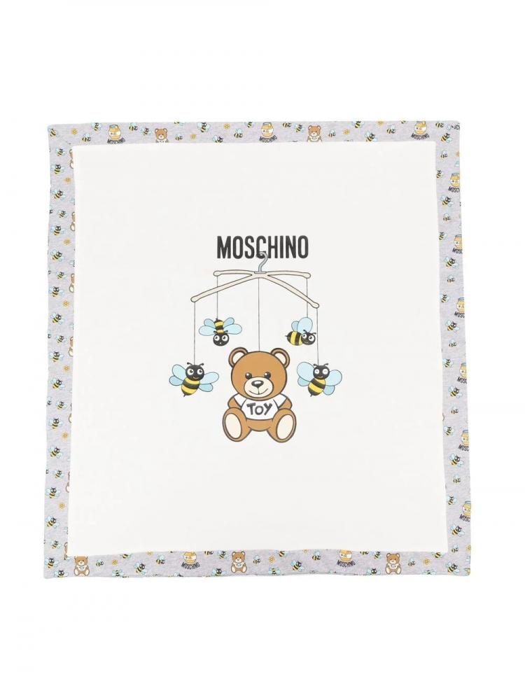 Moschino Kids - Teddy Bear and bees print blanket
