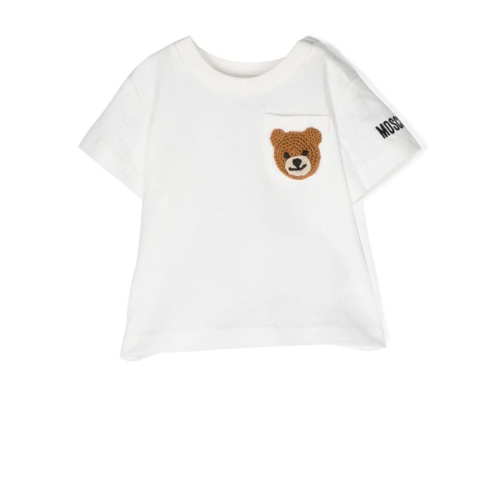 Moschino Kids - Teddy Bear-embroidered T-shirt