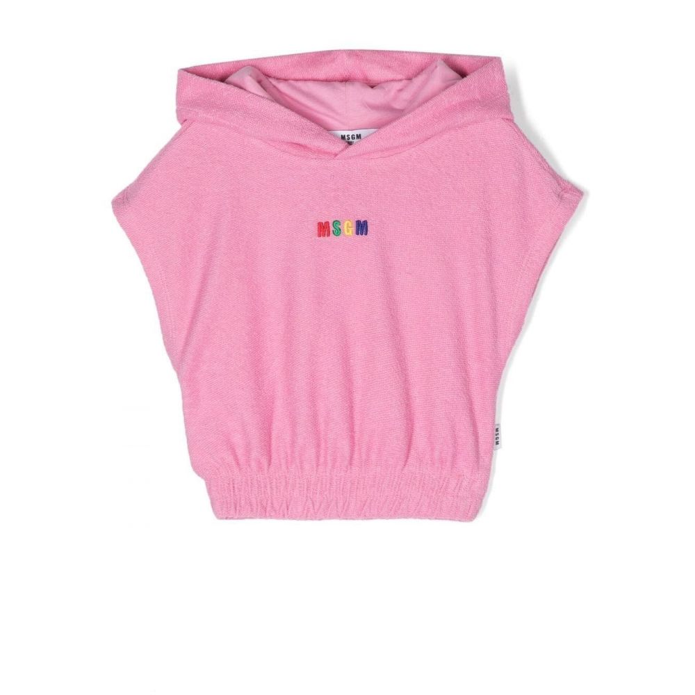 MSGM Kids - cap-sleeves hooded pullover