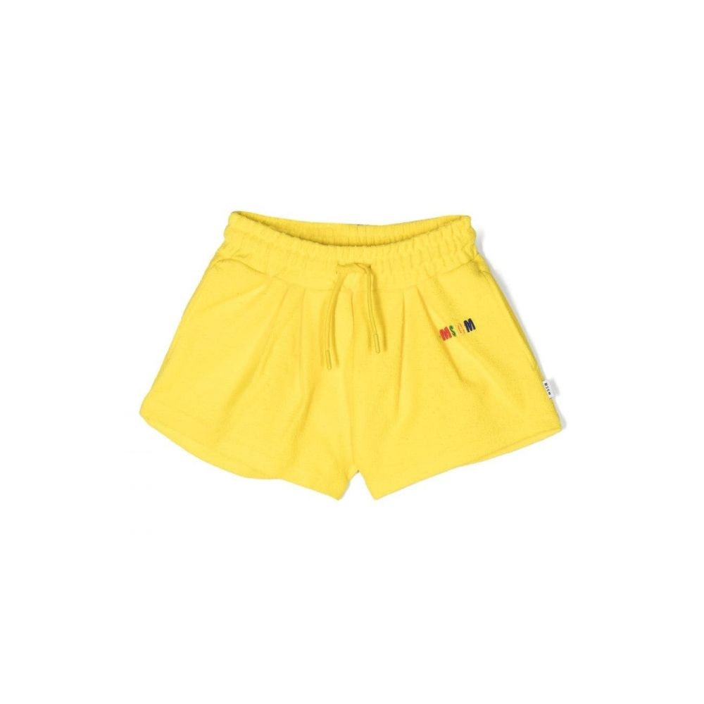 MSGM Kids - embroidered-logo cotton shorts