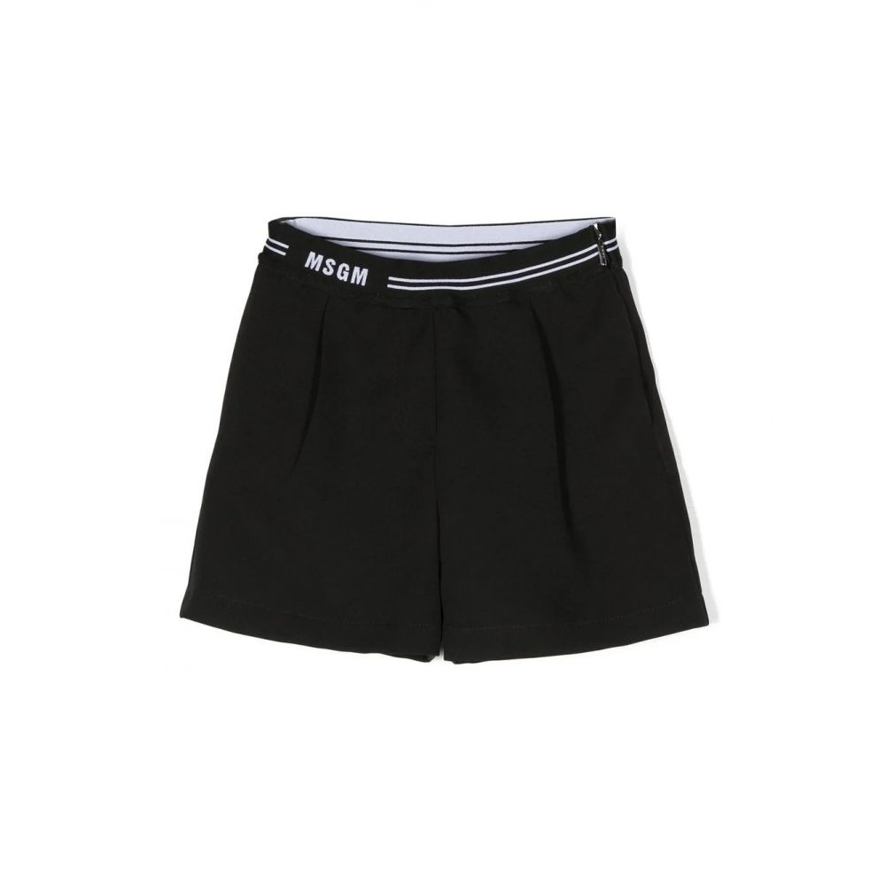 MSGM Kids - logo-waistline shorts