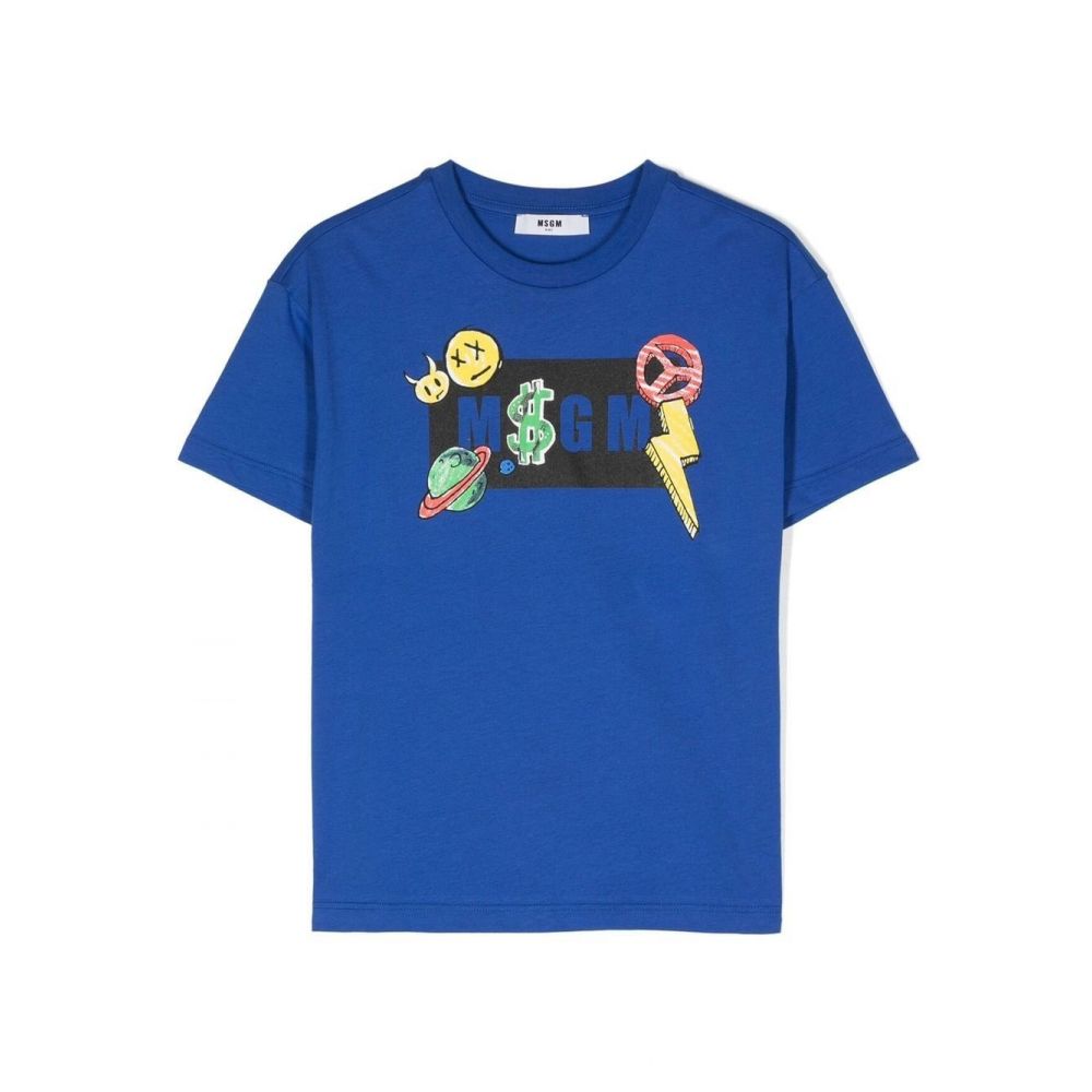 MSGM Kids - logo-print cotton T-Shirt