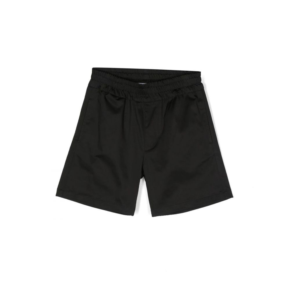 MSGM Kids - logo-patch elasticated shorts
