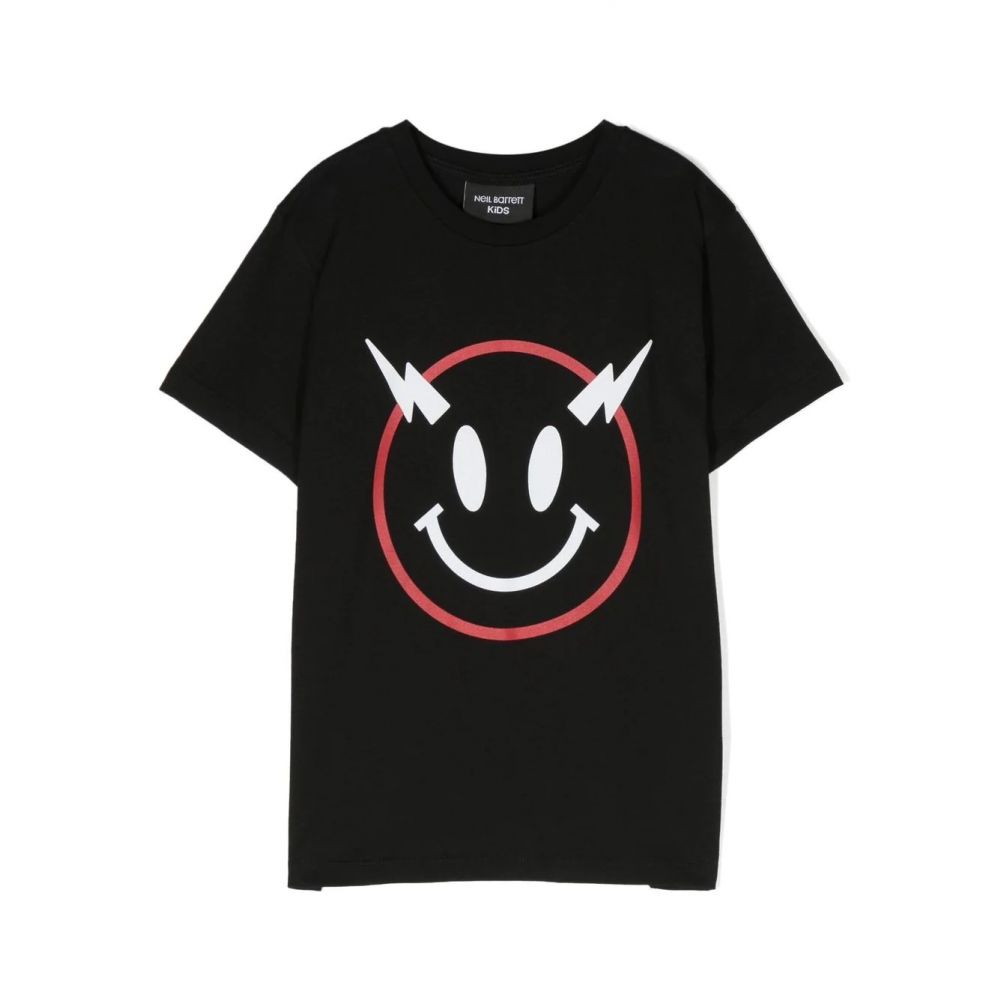 Neil Barrett Kids - smiley-face print T-shirt