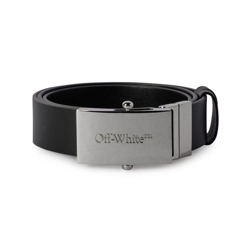 Off-White - Bookish Plate Rev leather belt