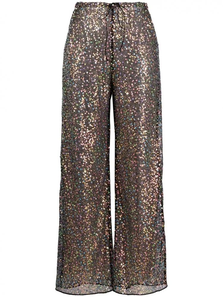 Oseree - sequin flared trousers