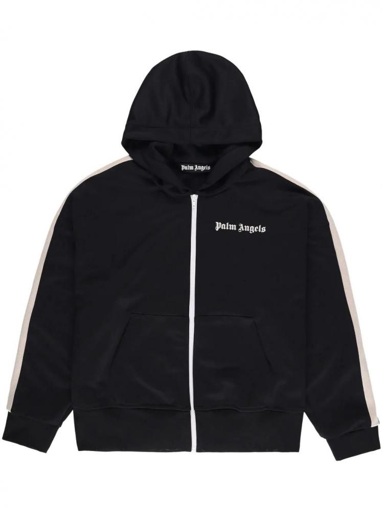 Palm Angels - stripe-detail zip-up hoodie