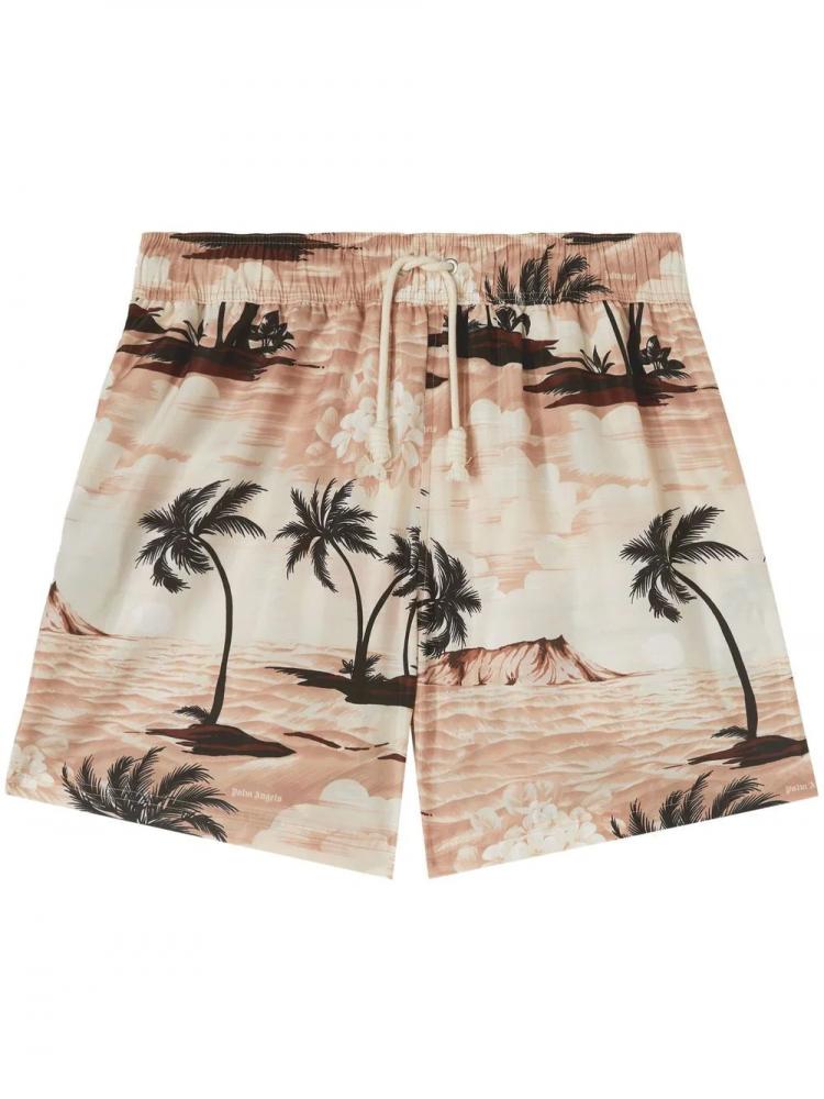 Palm Angels - Hawaiian Dream drawstring swim shorts