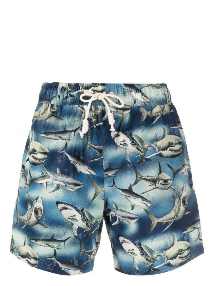 Palm Angels - Sharks-print swim shorts