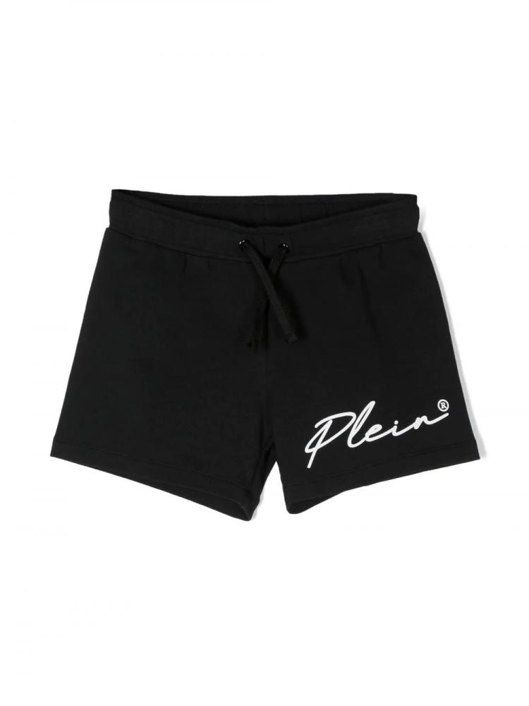 Philipp Plein Kids - logo-detail cotton shorts