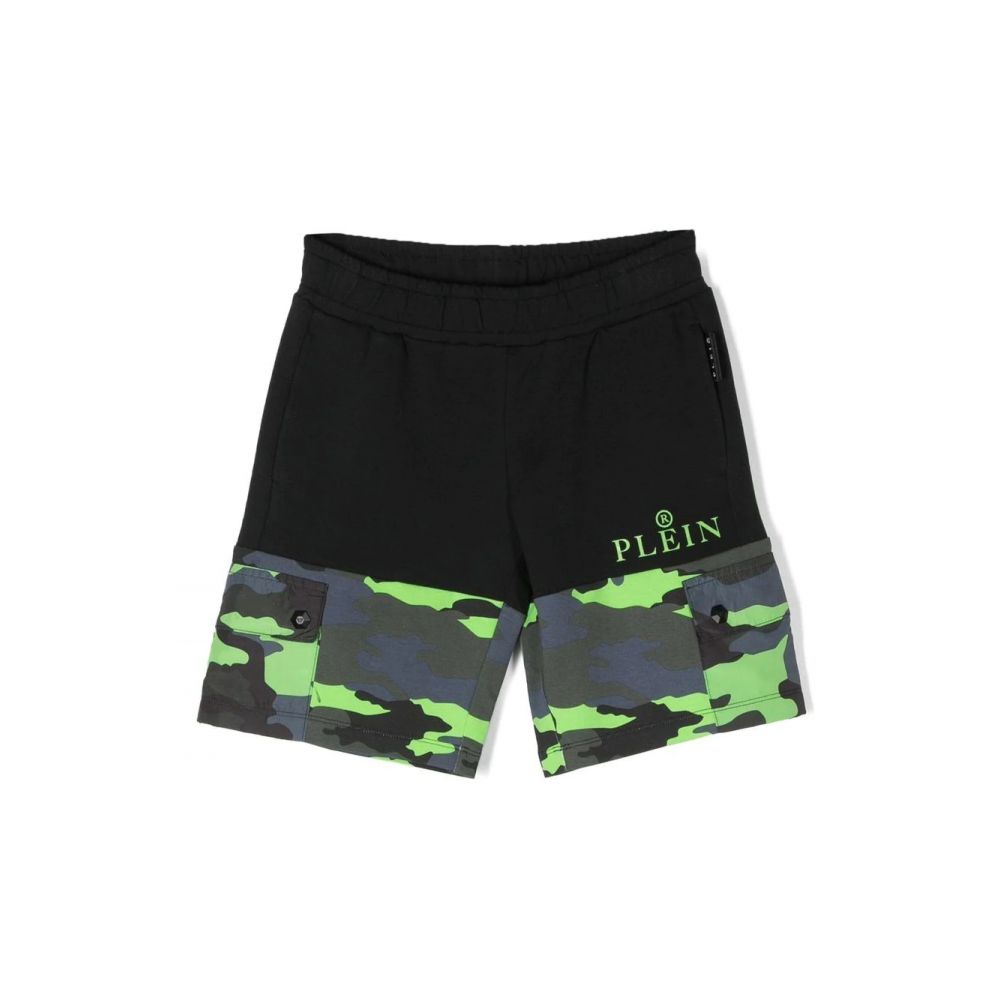 Philipp Plein Kids - Plein camouflage-print shorts