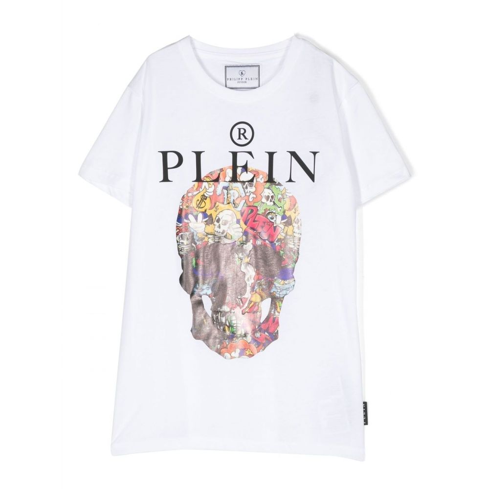 Philipp Plein Kids - skull-print short-sleeved T-shirt