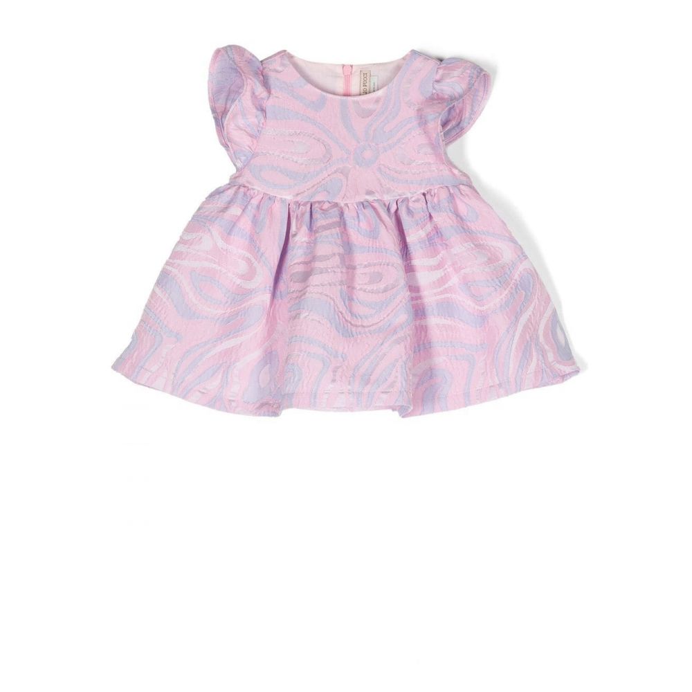 Pucci Kids - patterned flared mini dress