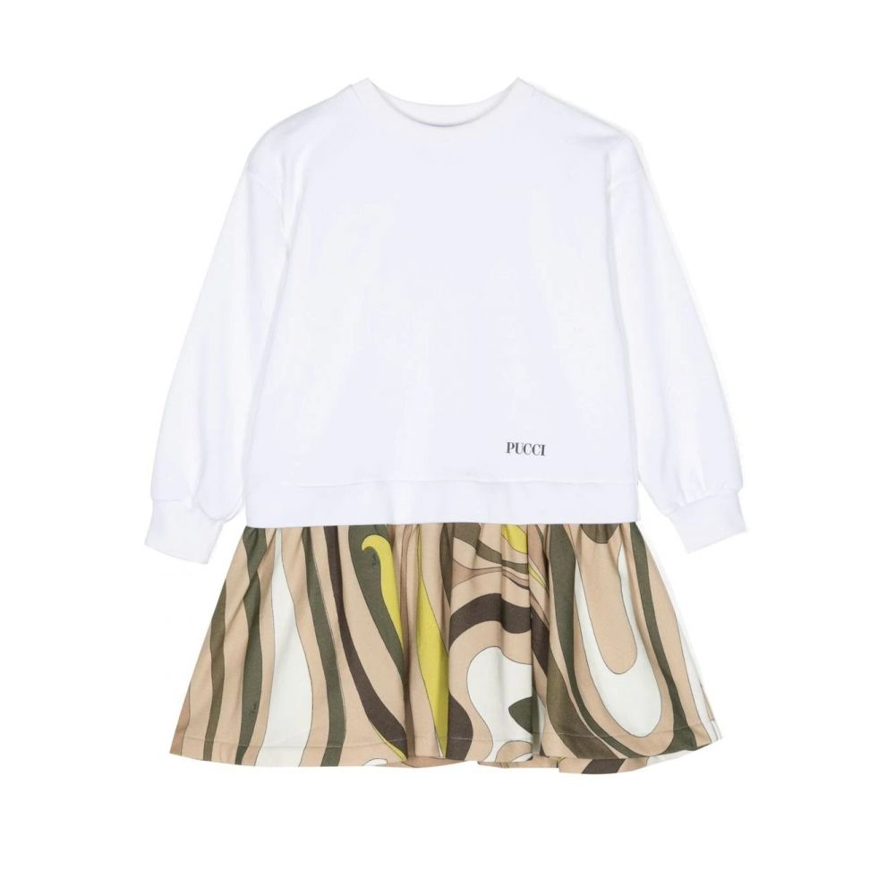 Pucci Kids - abstract-print panelled dress