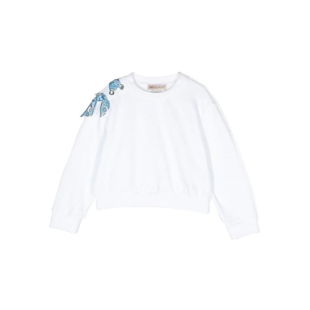 Pucci Kids - bow-detail cotton sweatshirt