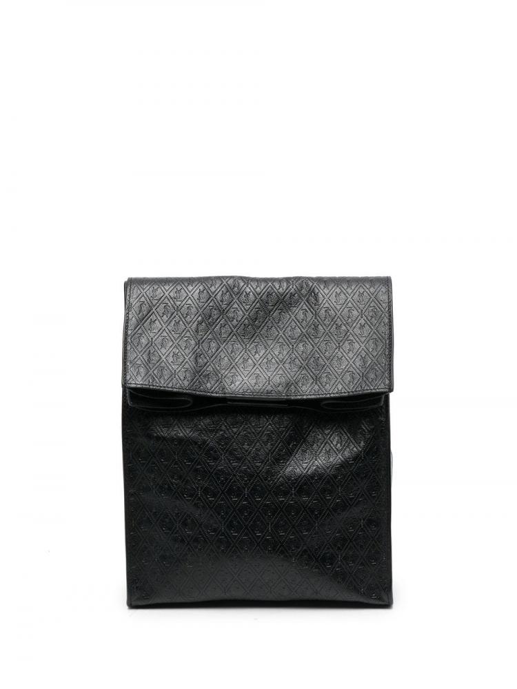 Saint Laurent - Deli monogram-debossed clutch bag
