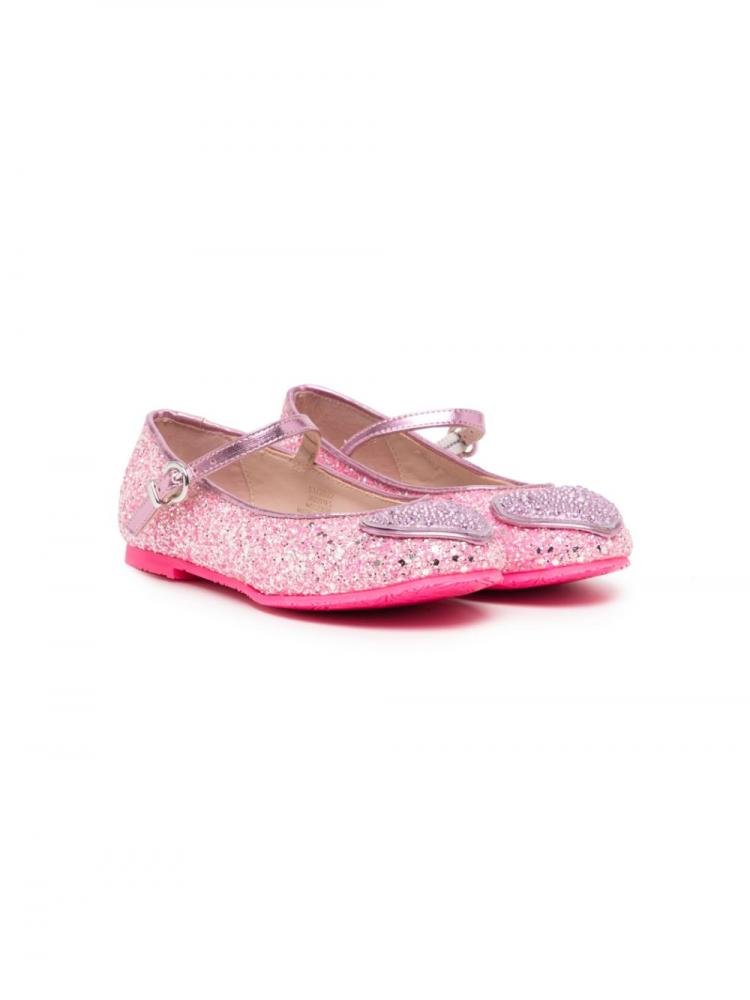 Sophia Webster Kids - Pretty pink leather shoes for girls by Sophia Webster Mini.