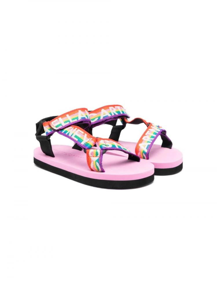 Stella McCartney Kids - logo-print flat sandals