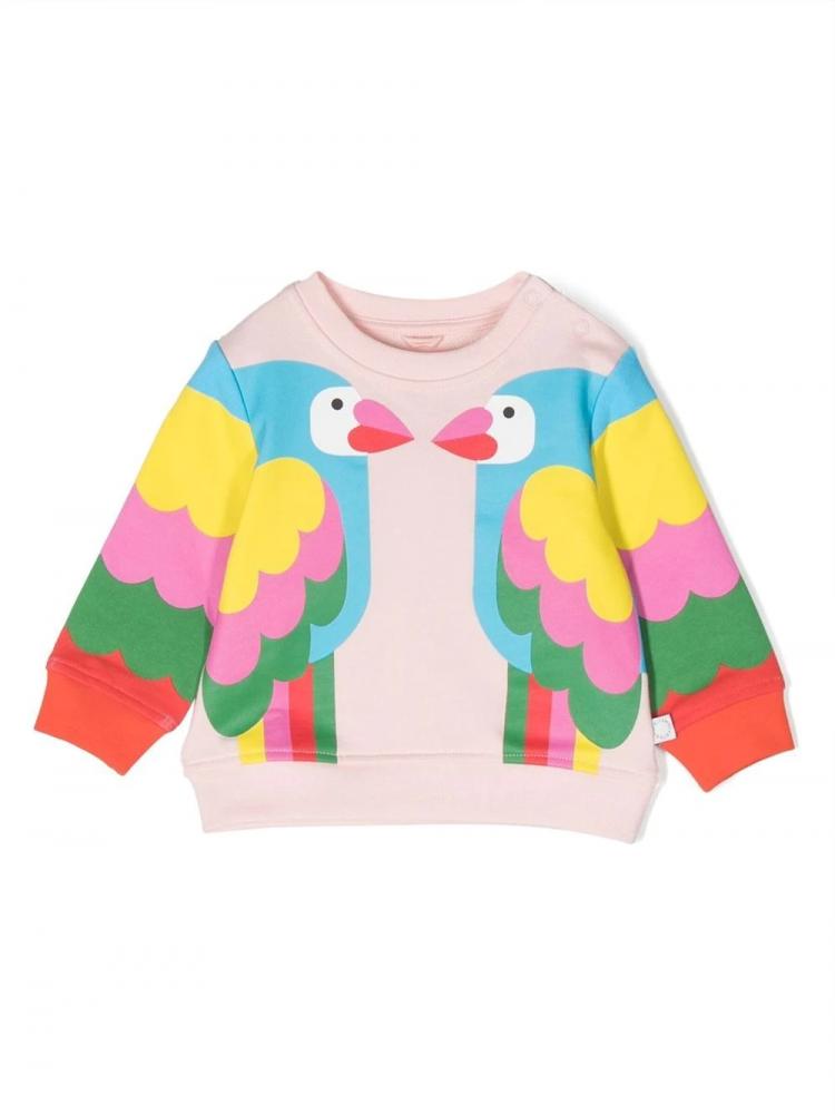 Stella McCartney Kids - graphic parrot print sweatshirt