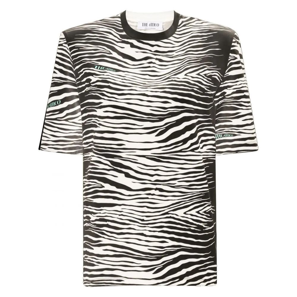 The Attico - zebra-print short-sleeved T-shirt