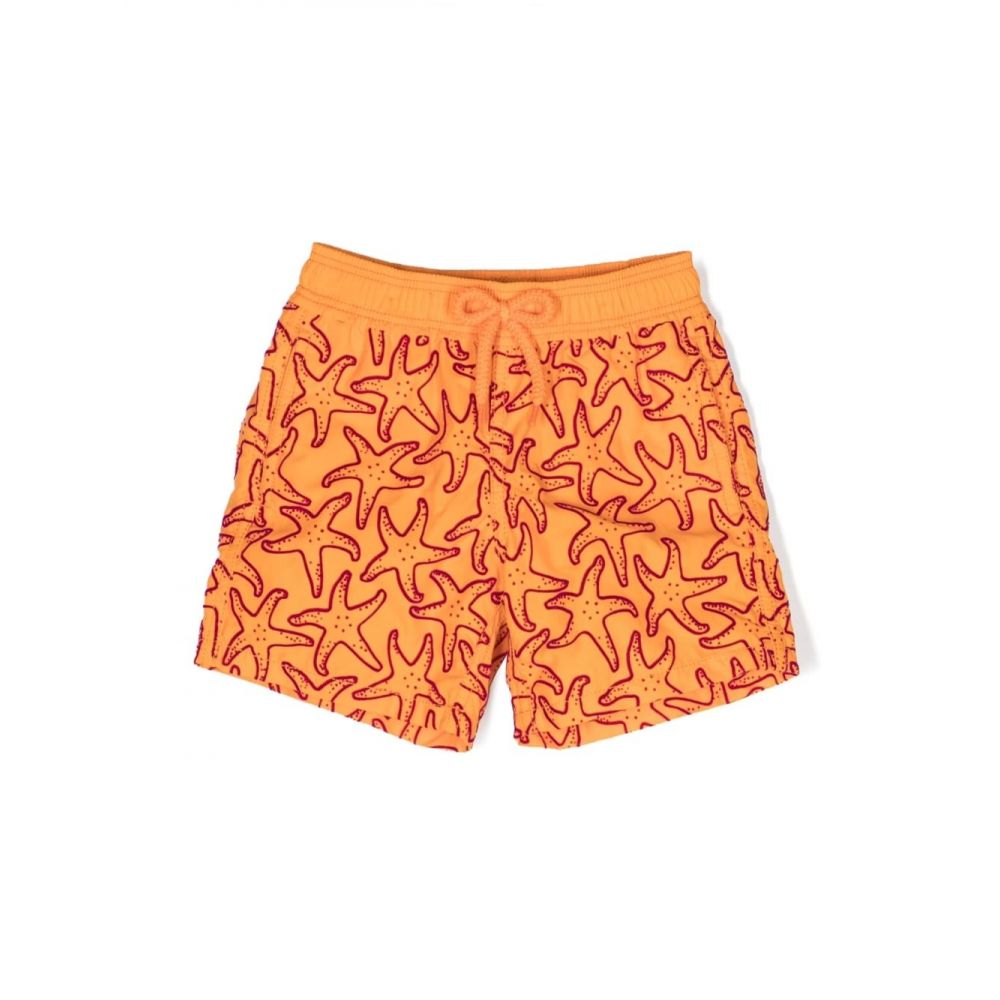 Vilebrequin Kids - logo-patch starfish-print swimming shorts