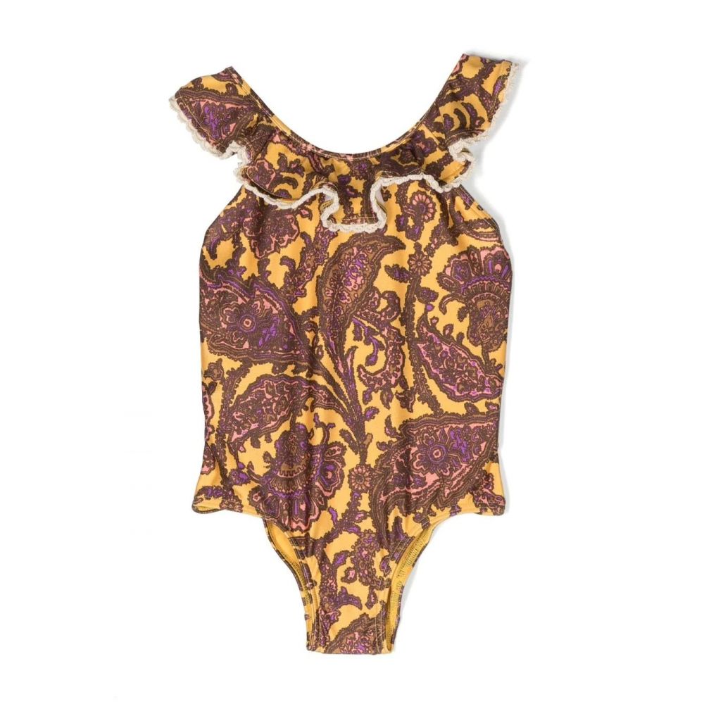 Zimmermann Kids - Tiggy ruffled paisley-print swimsuit