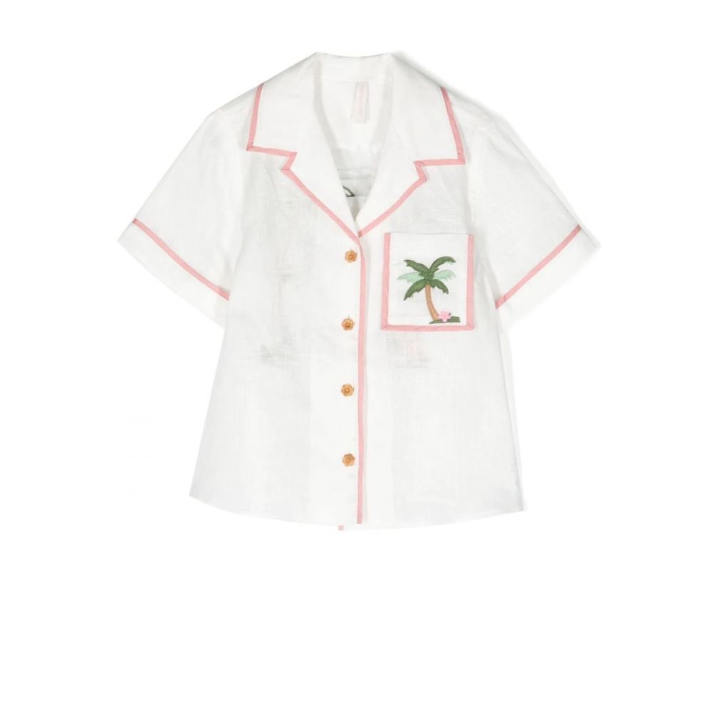 Zimmermann Kids - Clover appliquè detail shirt