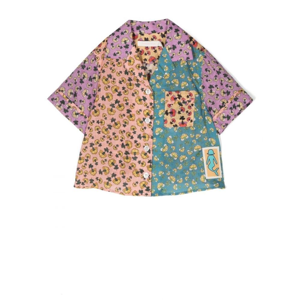 Zimmermann Kids - floral-print cotton shirt