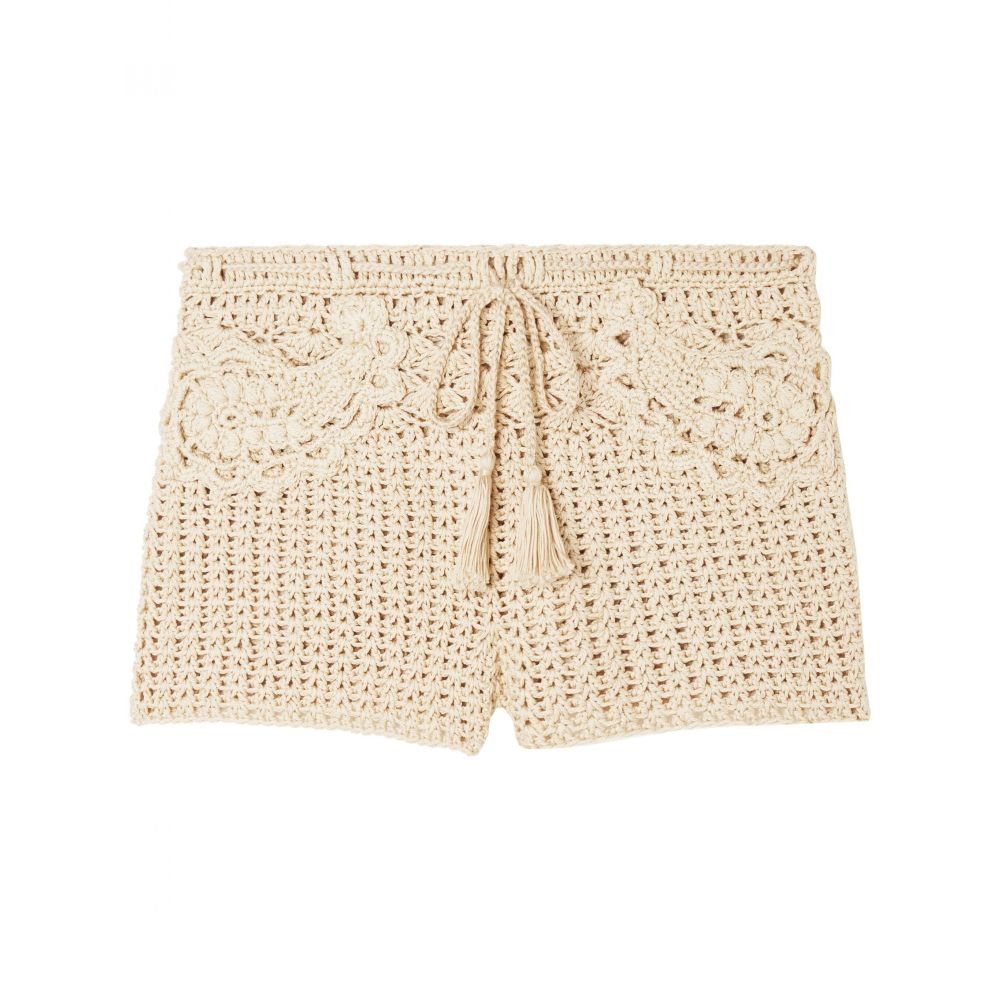 Alanui - Conch Shell woven cotton shorts