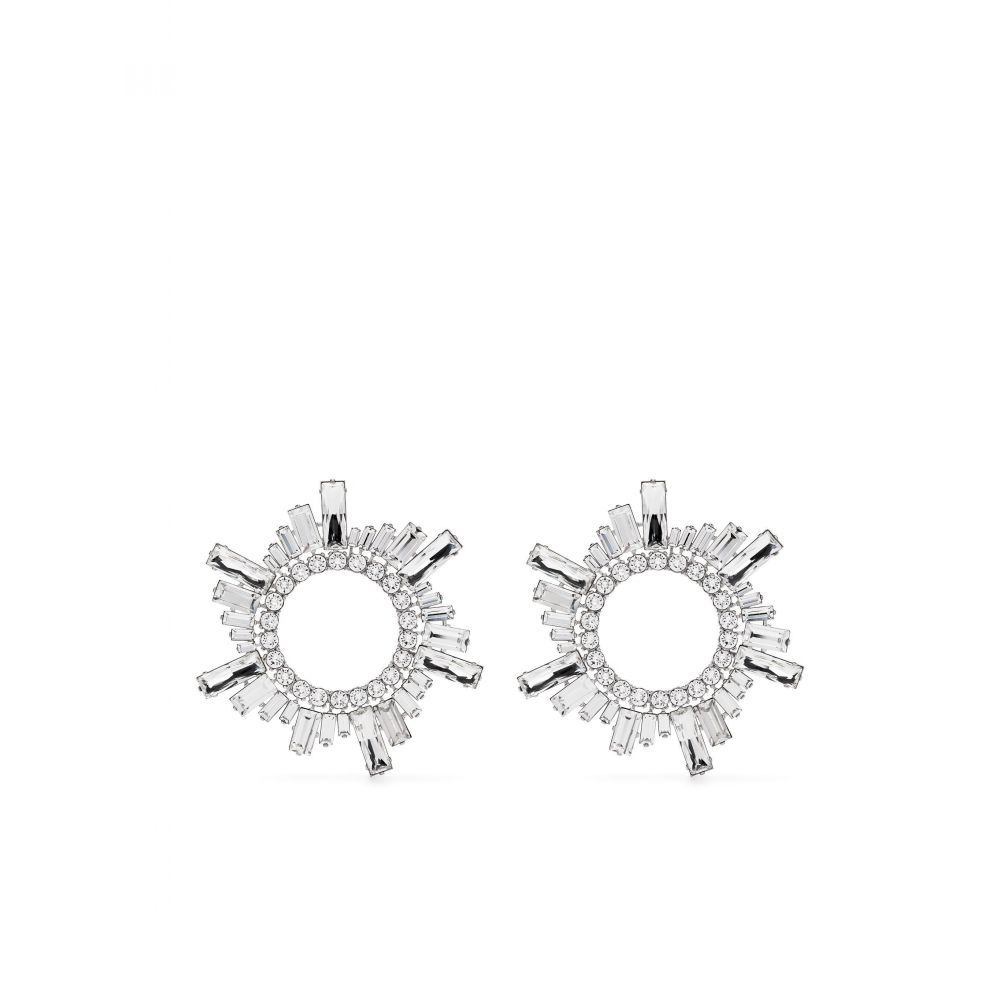 Amina Muaddi - round crystal stud earrings