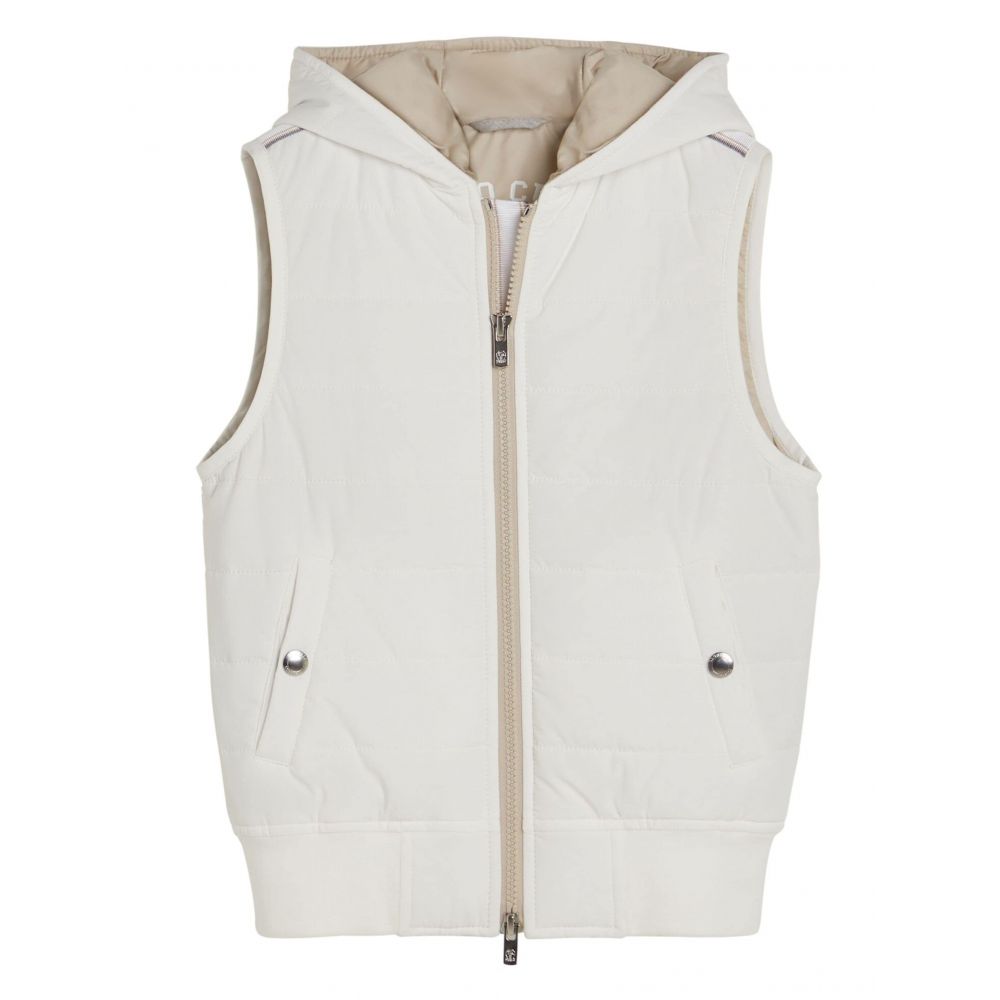 Brunello Cucinelli Kids - quilted hooded gilet