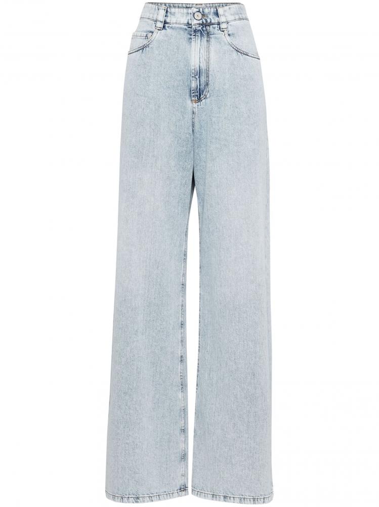 Brunello Cucinelli - high-rise wide-leg jeans