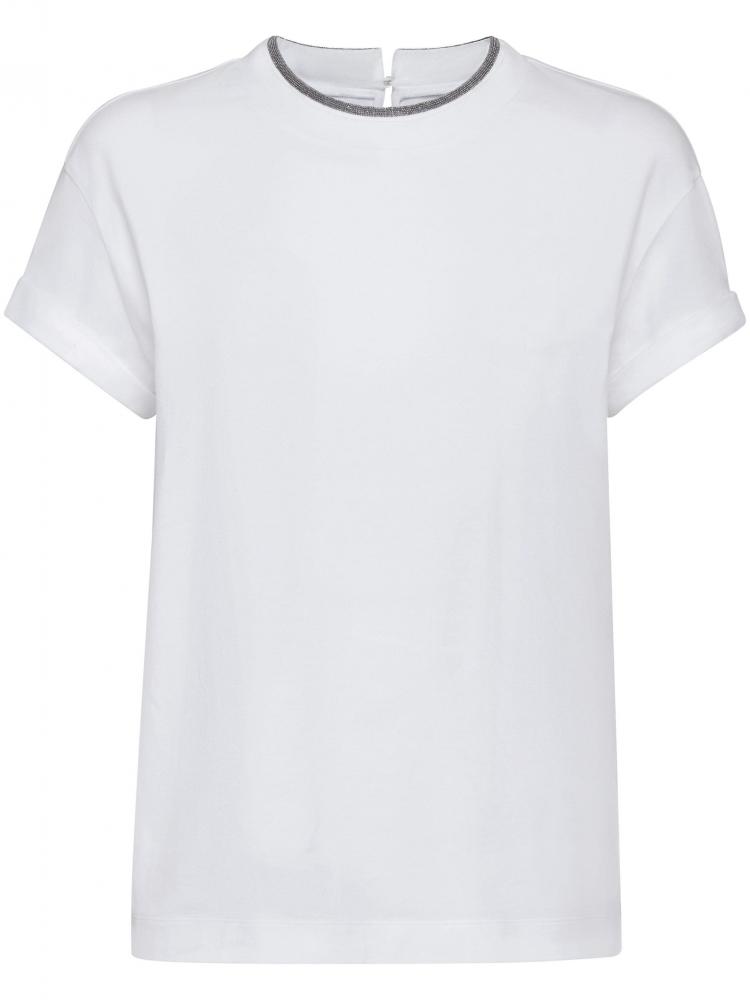 Brunello Cucinelli - contrast-trim T-shirt