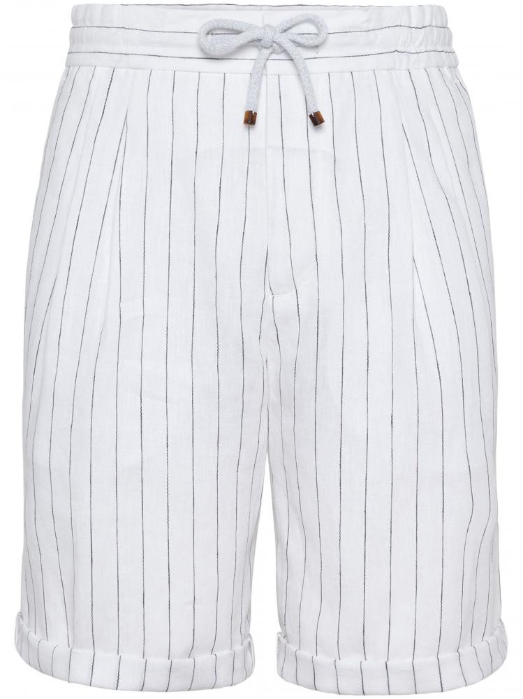 Brunello Cucinelli - striped linen shorts