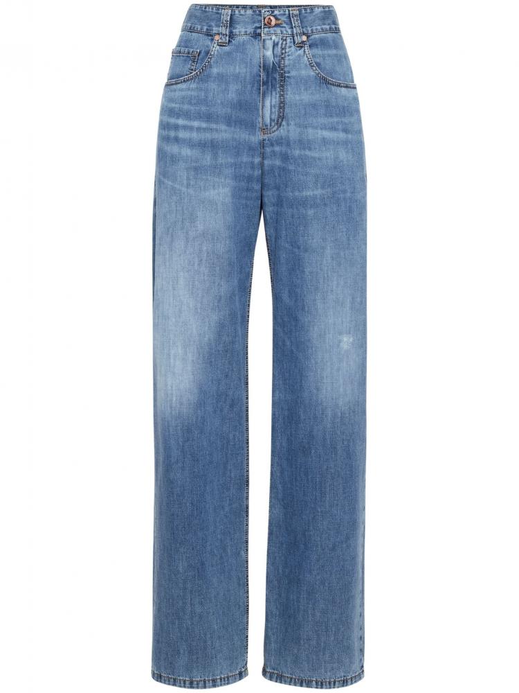 Brunello Cucinelli - high-waisted straight-leg jeans