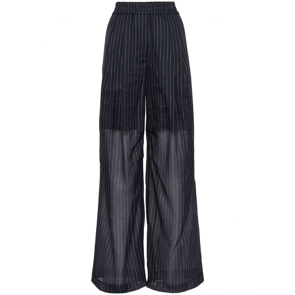 Brunello Cucinelli - pinstriped semi-sheer trousers